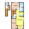 South GardenⅡ 2LDKの間取り