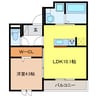 セレスティア西荘　WEST 1LDKの間取り