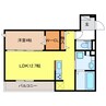 セレスティア西荘　WEST 1LDKの間取り
