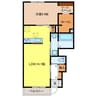 D-ROOM Fourth　A棟 1LDKの間取り