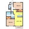 D-ROOM Fourth　B棟 2LDKの間取り