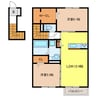 D-ROOM Fourth　B棟 2LDKの間取り