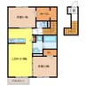 D-ROOM Fourth　B棟 2LDKの間取り