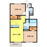 D-ROOM Fourth　B棟 2LDKの間取り