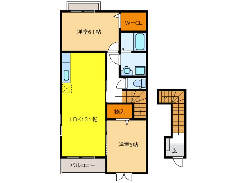 間取図 ティ　アーモⅡ