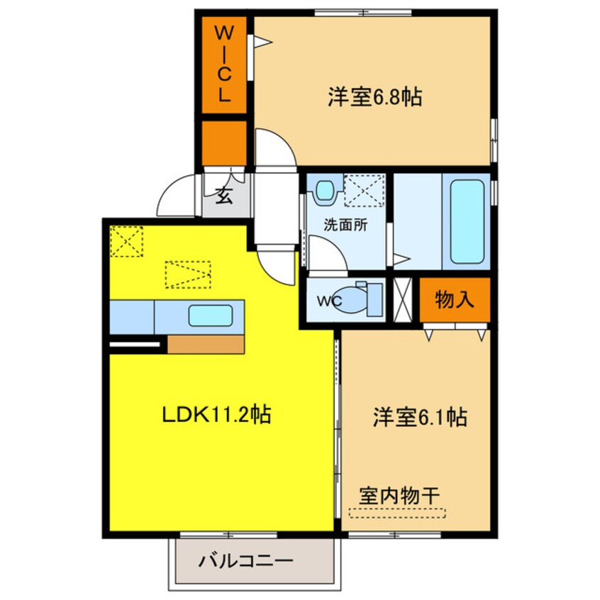 間取図 マノワールK・Ⅱ　Ｂ