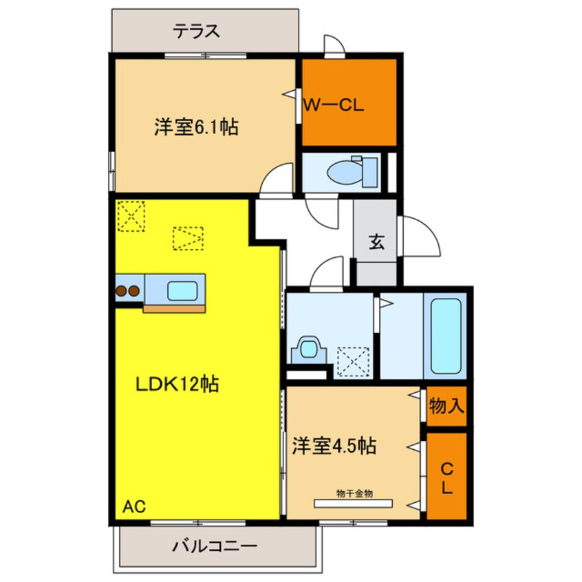 間取図 D-room AZUSA