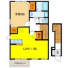 ライジングコートⅠ 1LDKの間取り