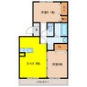 モンシャトー岐南 2DKの間取り