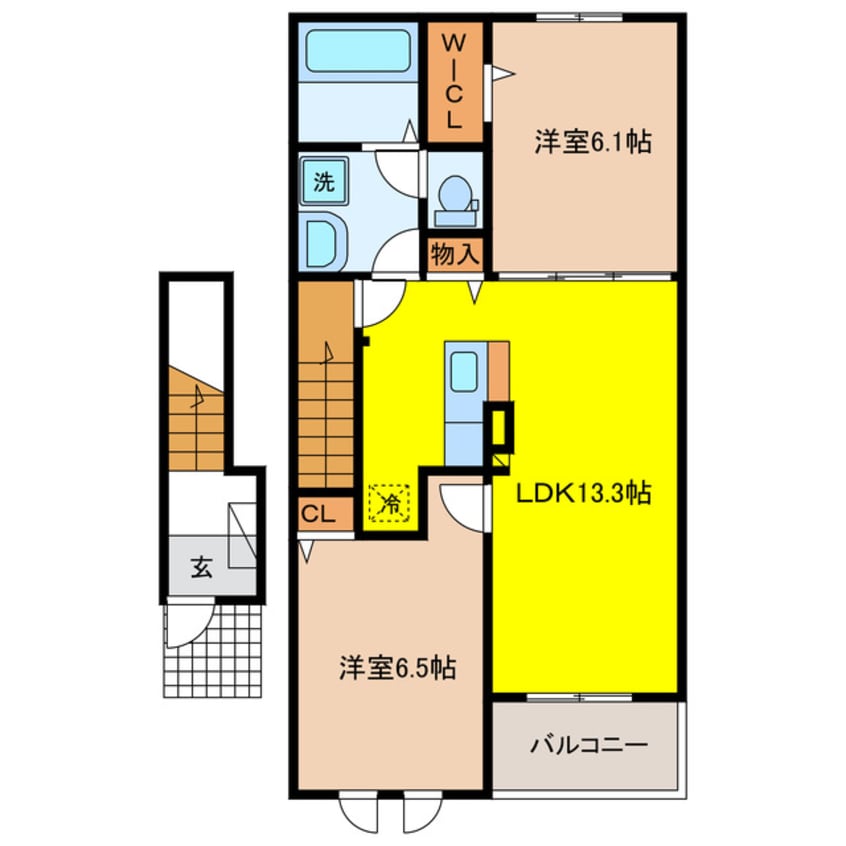 間取図 ロング　ボア　シュド