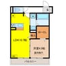 セレスティア岐南 1LDKの間取り
