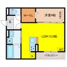 セレスティア岐南 1LDKの間取り