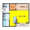 セレスティア岐南 1LDKの間取り