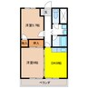 野田ハイツ 2DKの間取り
