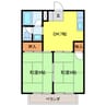 二宮ハイツ 2DKの間取り