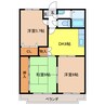 ア・ドリーム緑ヶ丘 3DKの間取り