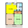ハイツ早川 2DKの間取り
