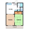 ハイツ早川 2DKの間取り