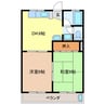 ハイツ早川 2DKの間取り