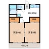 横山ハイツ 2DKの間取り