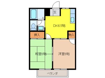 間取図 シティハイツ鵜飼Ａ・Ｂ