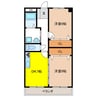 マンション1stMu 2DKの間取り