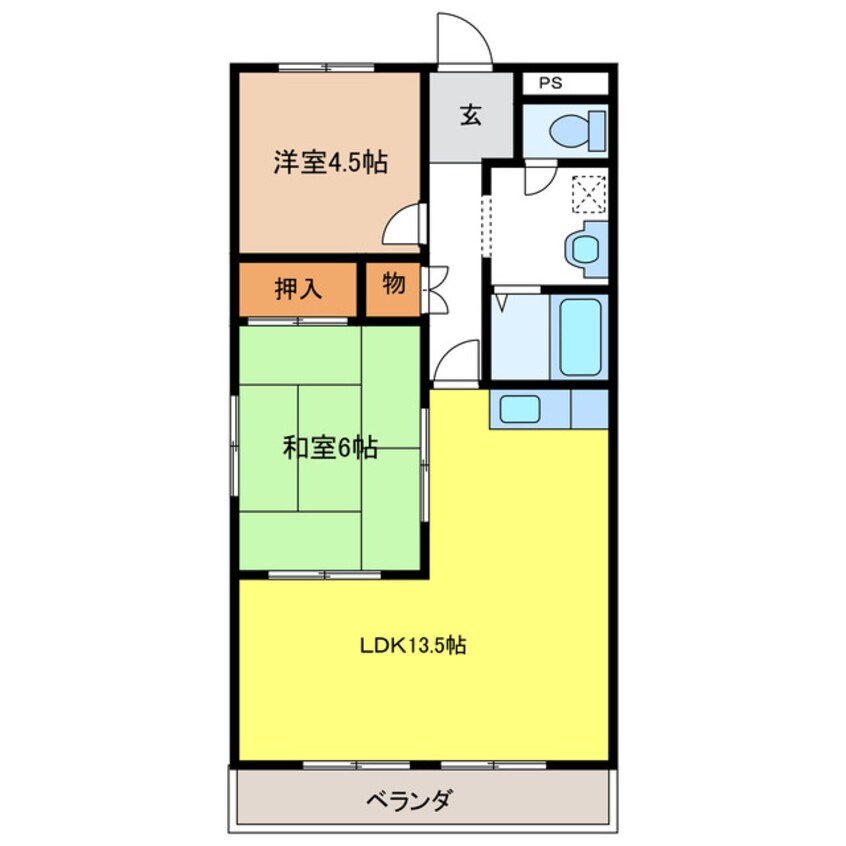 間取図 ハイツ花水木