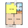 フォーブルマキタ 2DKの間取り