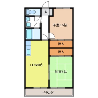 間取図 ウヌマタウンＢ