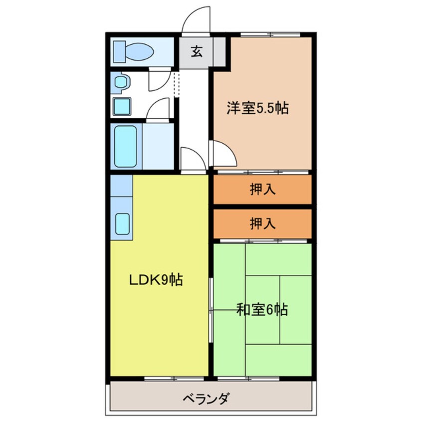 間取図 ウヌマタウンＢ