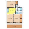 セジュール水野Ⅱ 3DKの間取り