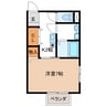 エレガンス 1Kの間取り
