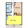 ベルグラースT 1LDKの間取り