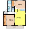 ハイカムール林 2LDKの間取り