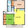 ハイカムール林 2LDKの間取り