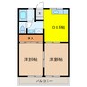 ハイユニメント大塚 2DKの間取り