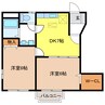 エステート川島 B 2DKの間取り
