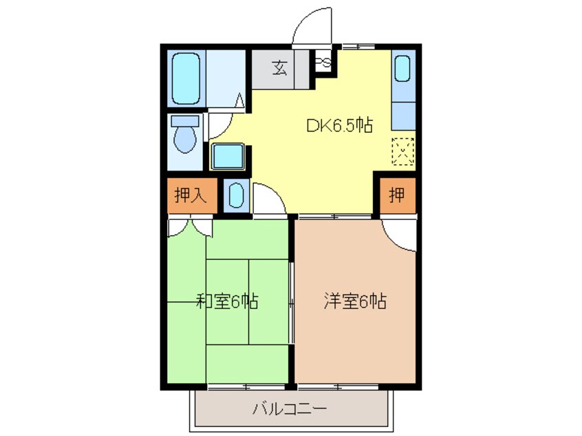 間取図 クリスタルハイツ平賀Ａ・Ｂ