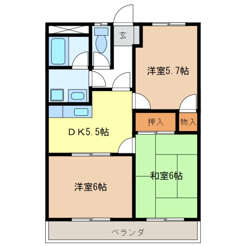 間取図 サンシャイン那加