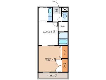 間取図 名鉄名古屋本線/笠松駅 徒歩2分 1階 築22年