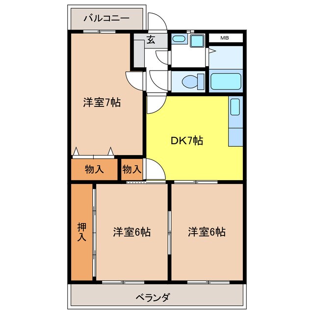 間取り図 ア・ドリーム稲口