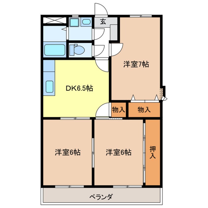 間取図 ア・ドリーム稲口