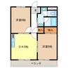 フローレンス 2DKの間取り
