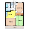岐阜（乗合）バス（笠松町）/円城寺 徒歩5分 4階 築32年 3DKの間取り