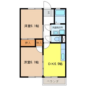 間取図 クリスタルハイツ大平