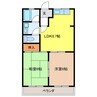 パークタウンⅠ 2LDKの間取り