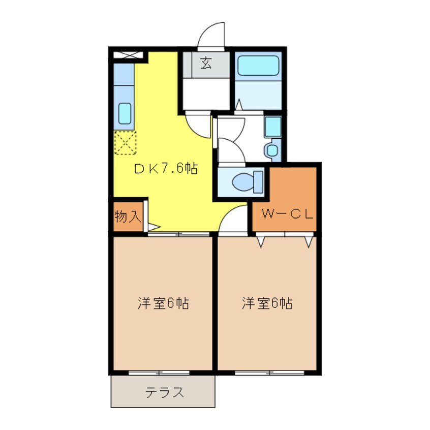 間取図 クレセント佃Ｅ・Ｗ