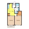クレセント佃Ｅ・Ｗ 2DKの間取り