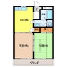 パティオM 2DKの間取り