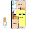 クラール　ハイム 2LDKの間取り